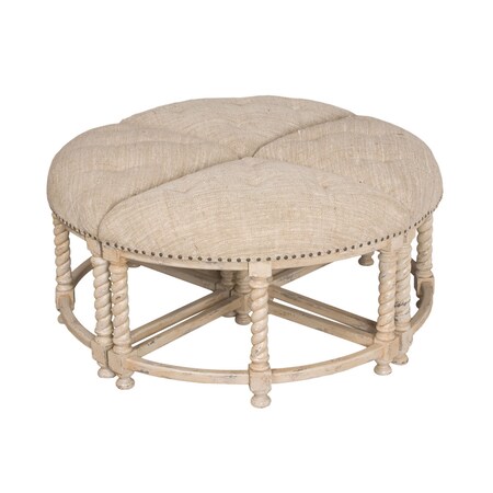 Sterling Home OTTOMAN TABLE ottomon, natural
